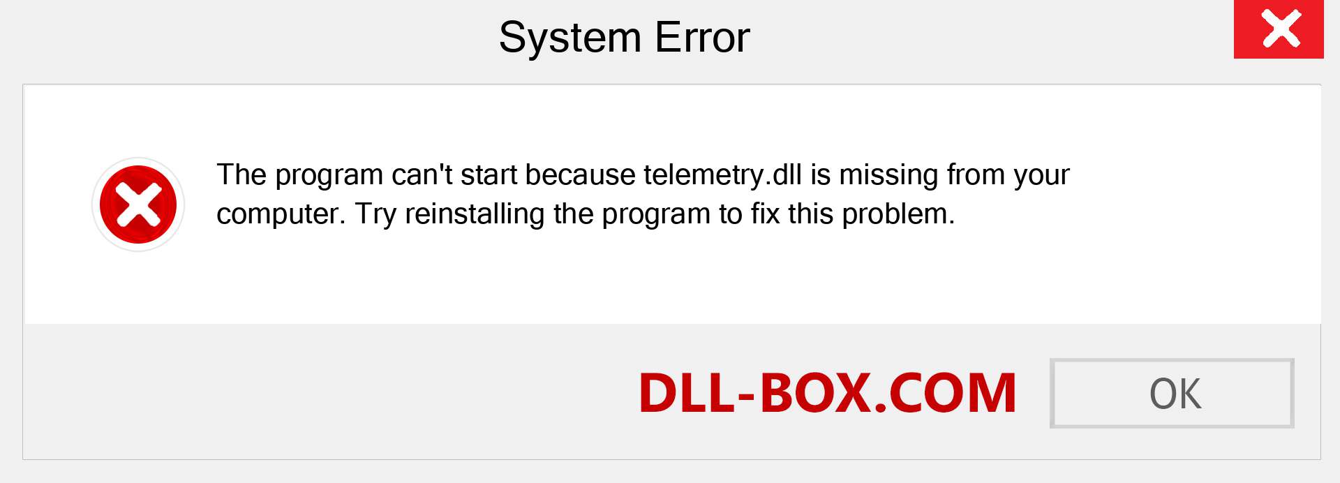  telemetry.dll file is missing?. Download for Windows 7, 8, 10 - Fix  telemetry dll Missing Error on Windows, photos, images